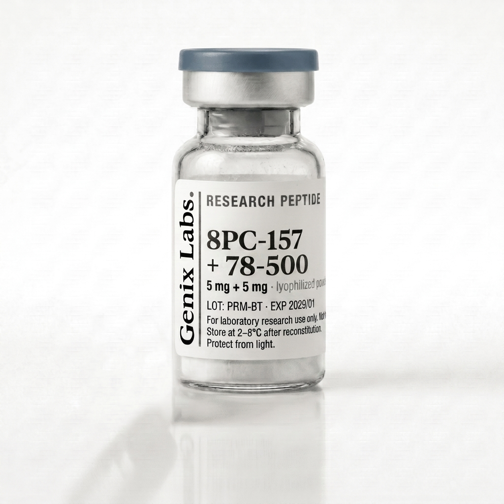 BPC Wolverine Stack: research peptide vial, lyophilized powder