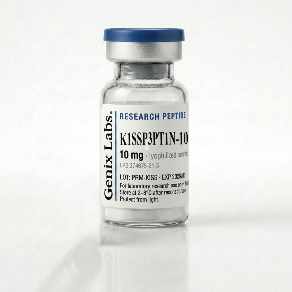K1SSP3PT1N-10: research peptide vial, lyophilized powder