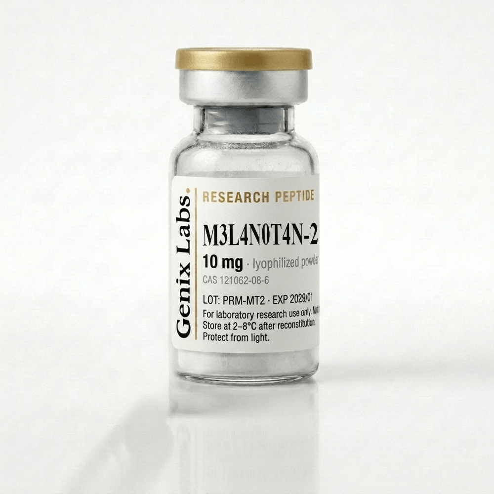 M3L4N0T4N-2: research peptide vial, lyophilized powder