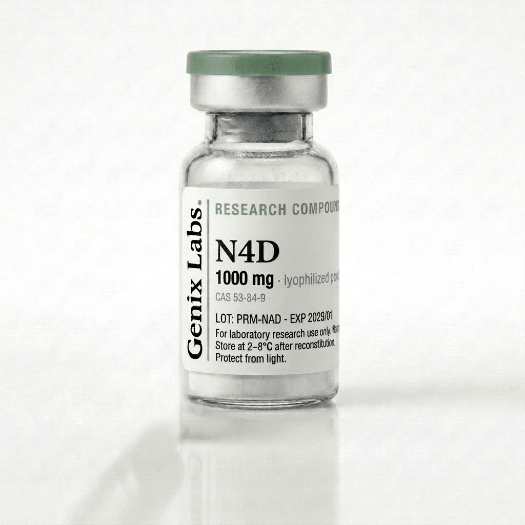 N4D: research peptide vial, lyophilized powder
